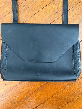 Graf lantz Black Leather Envelope Crossbody Bag